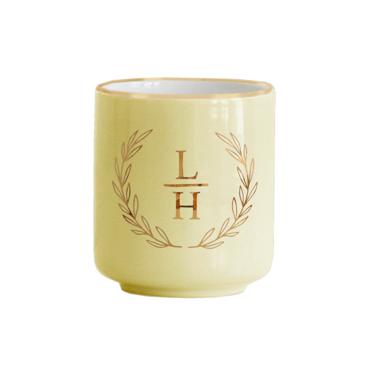 Laurel Monogram Vase