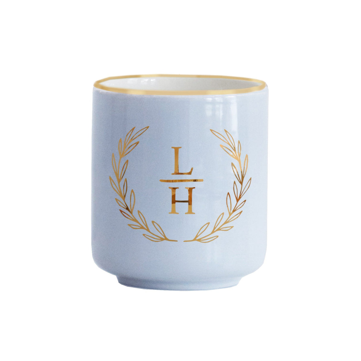 Laurel Monogram Vase