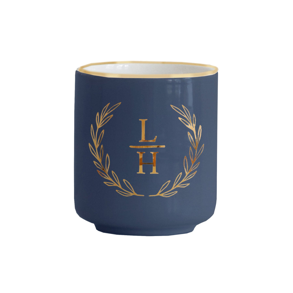 Laurel Monogram Vase