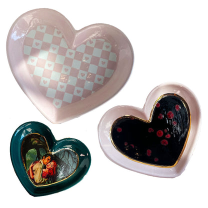 Set of Heart Dishes