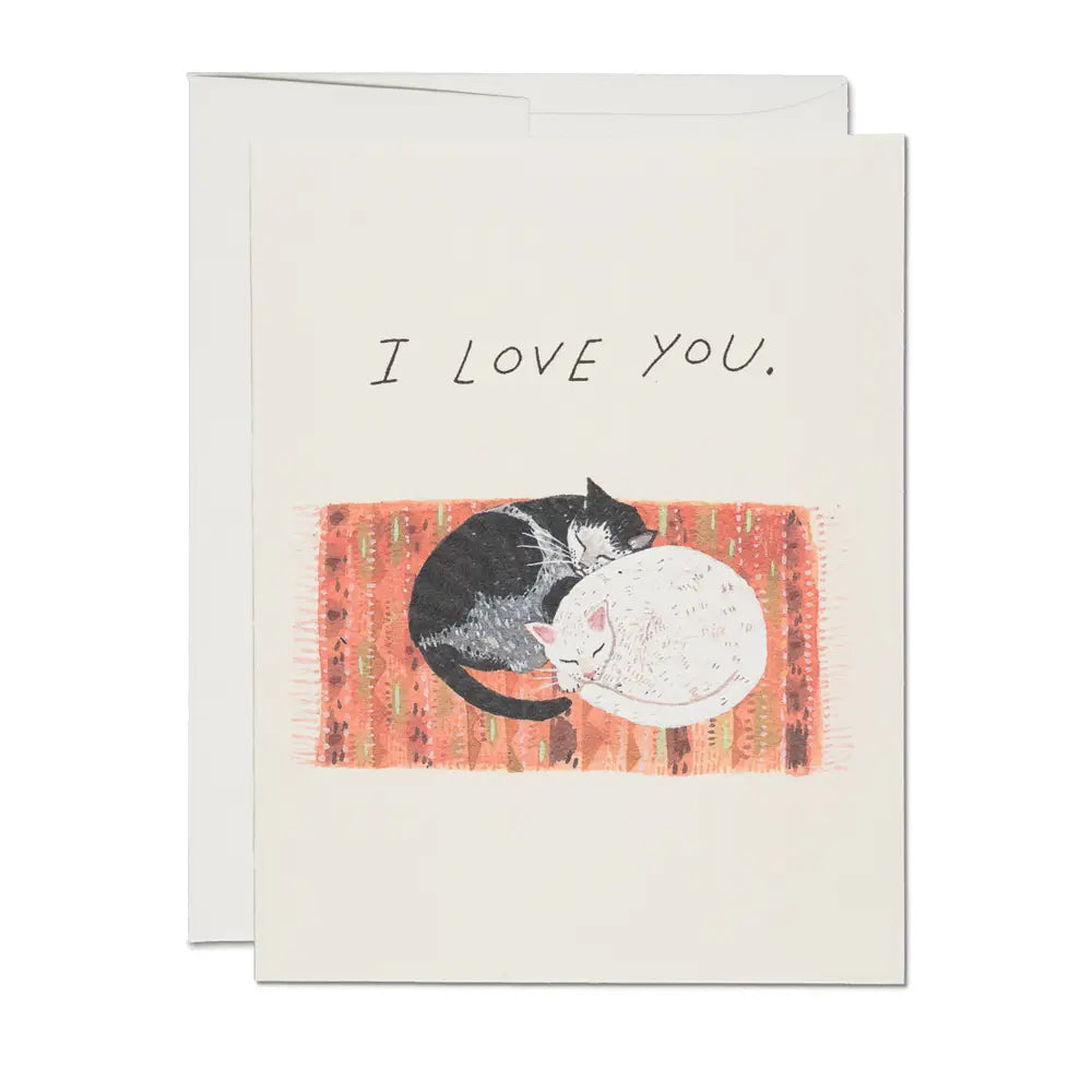 Cat Cuddle Greeting Card