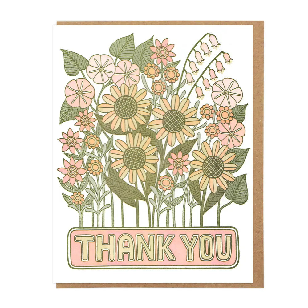 Thank You Flowers Greeting Card