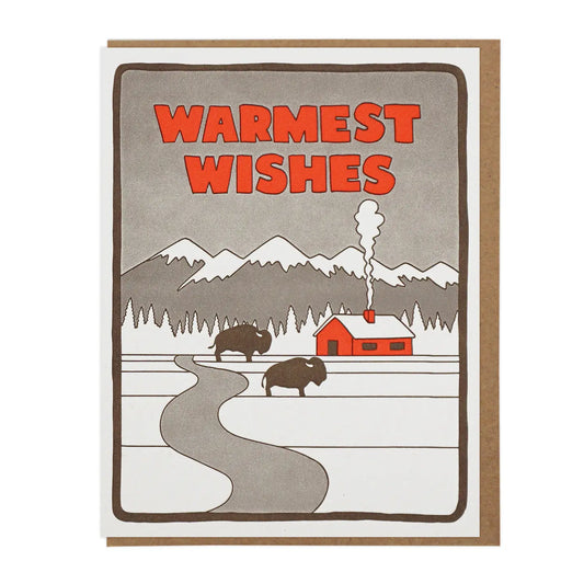 Warmest Wishes Buffalo Greeting Card