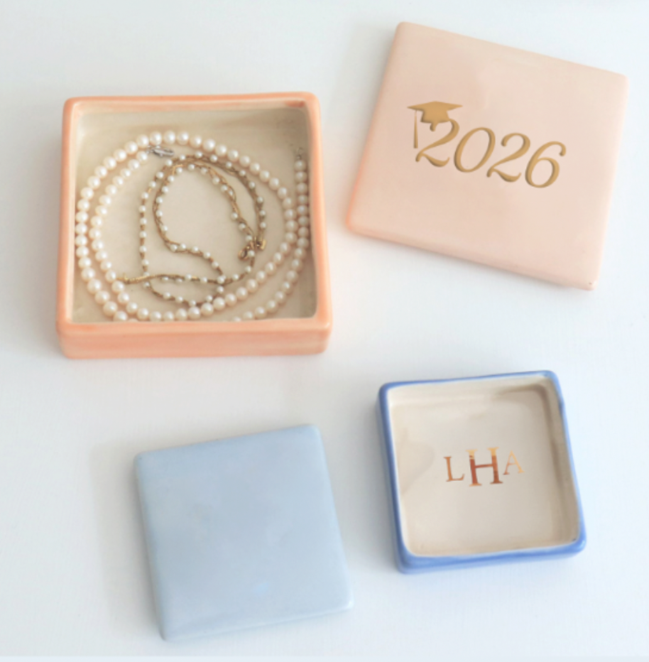 Class of 2026 Gold Monogram Two-Tone Keepsake Box