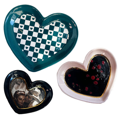 Set of Heart Dishes