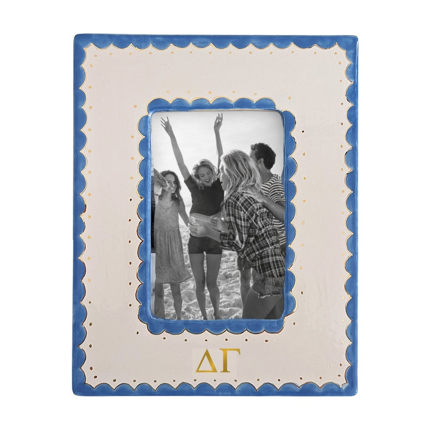 Delta Gamma Scallop Monogrammed Picture Frame