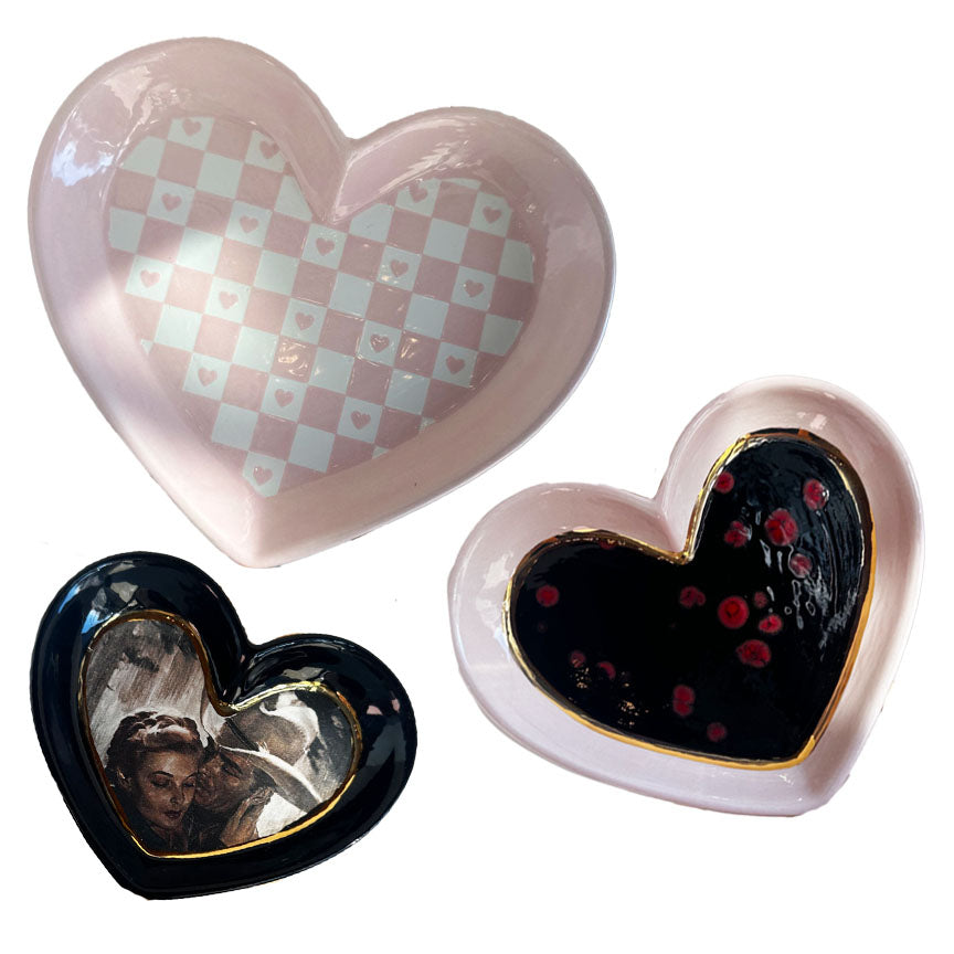 Set of Heart Dishes