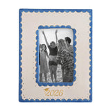 2026 Graduate Scallop Gold Monogrammed Picture Frame