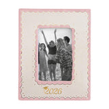 2026 Graduate Scallop Gold Monogrammed Picture Frame