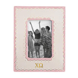 Chi Omega Scallop Monogrammed Picture Frame