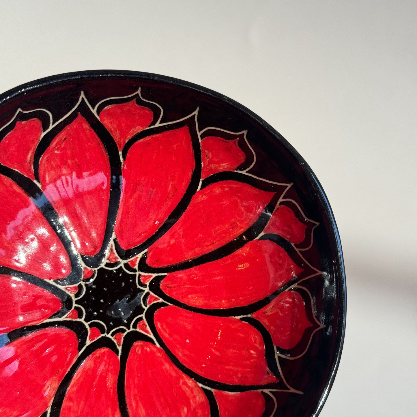 Small Red Sunflower Bowl | Cindy Walker Davidson