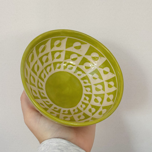 Green Geometric Bowl | Cindy Walker Davidson