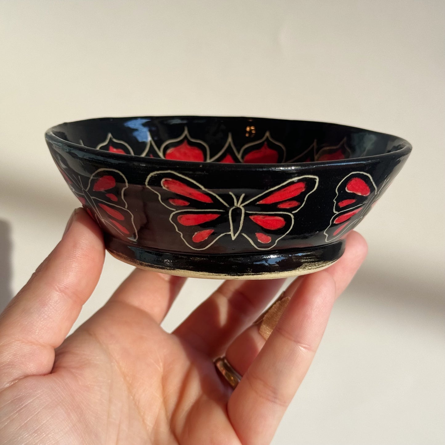 Small Red Sunflower Bowl | Cindy Walker Davidson