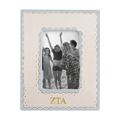 Zeta Tau Alpha Scallop Monogrammed Picture Frame