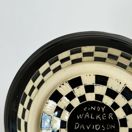 Checks with Red Bowl #2 | Cindy Walker Davidson