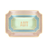Alpha Omicron Pi Gold Monogram Decorative Tray
