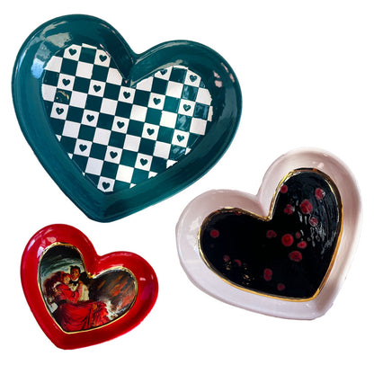 Set of Heart Dishes