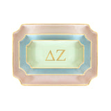 Delta Zeta Gold Monogram Decorative Tray