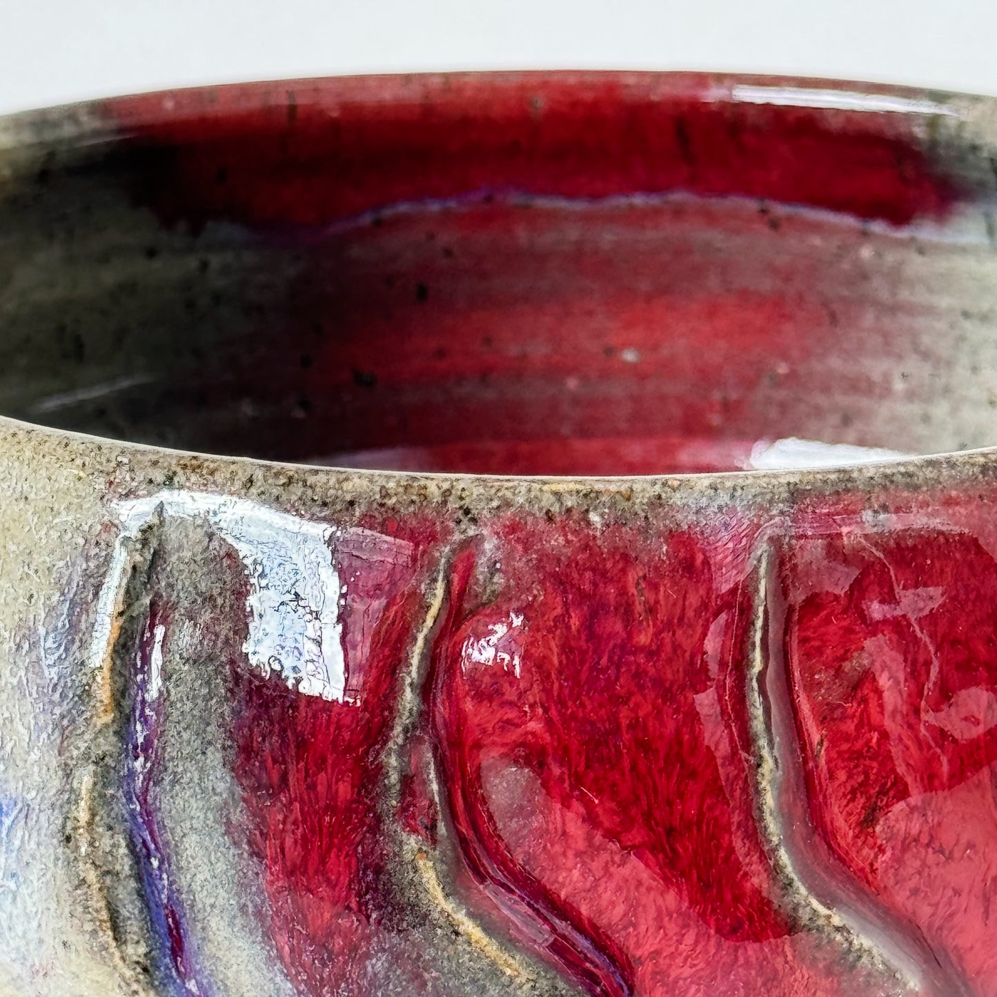 Red & Brown Bowl | Panther Pots by Ayden Krzmarzick