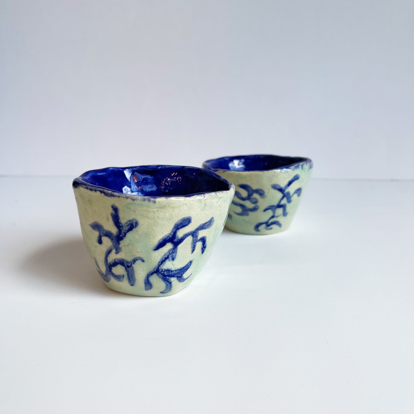 Aqua and Blue Pinch Pots | Jessica Walker