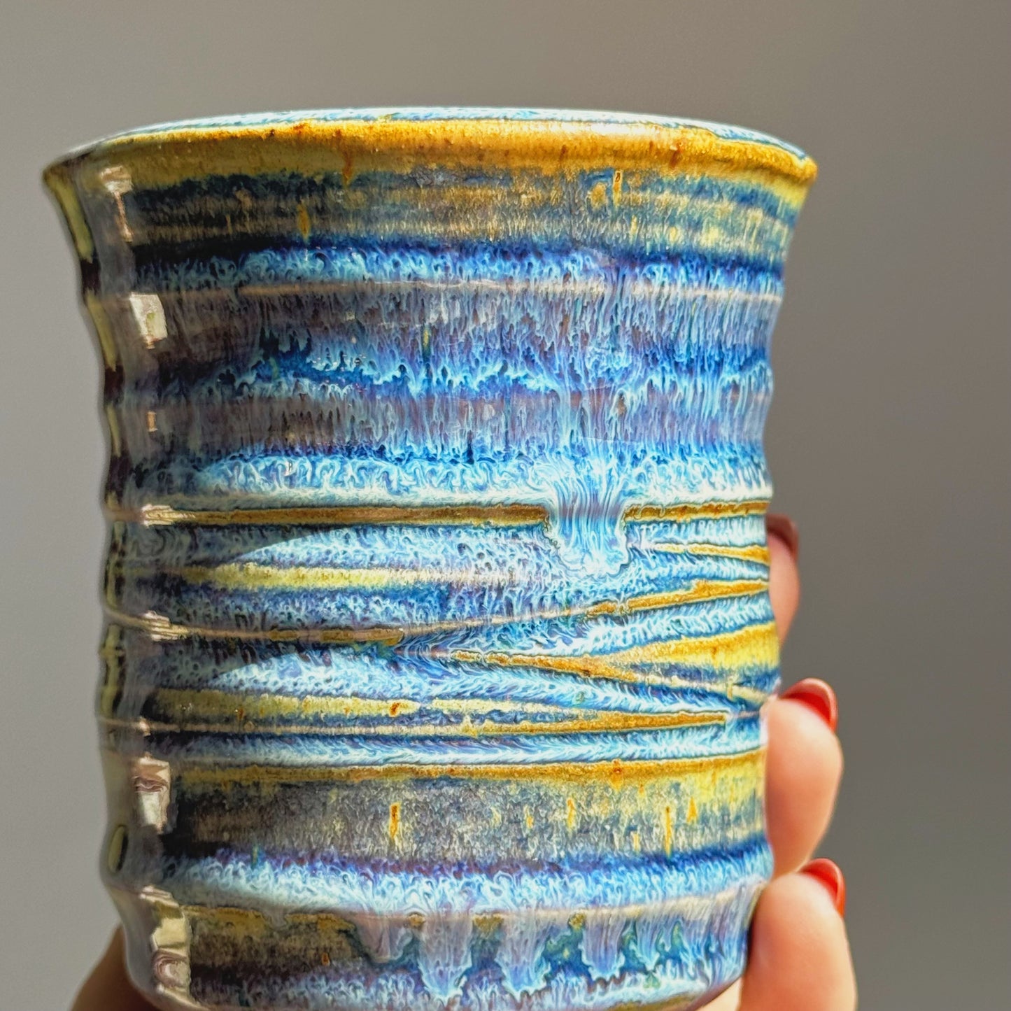 Purple & Blue Cup | Panther Pots by Ayden Krzmarzick
