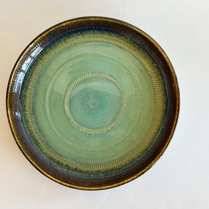 Large Green Plate | Pottery by Mike