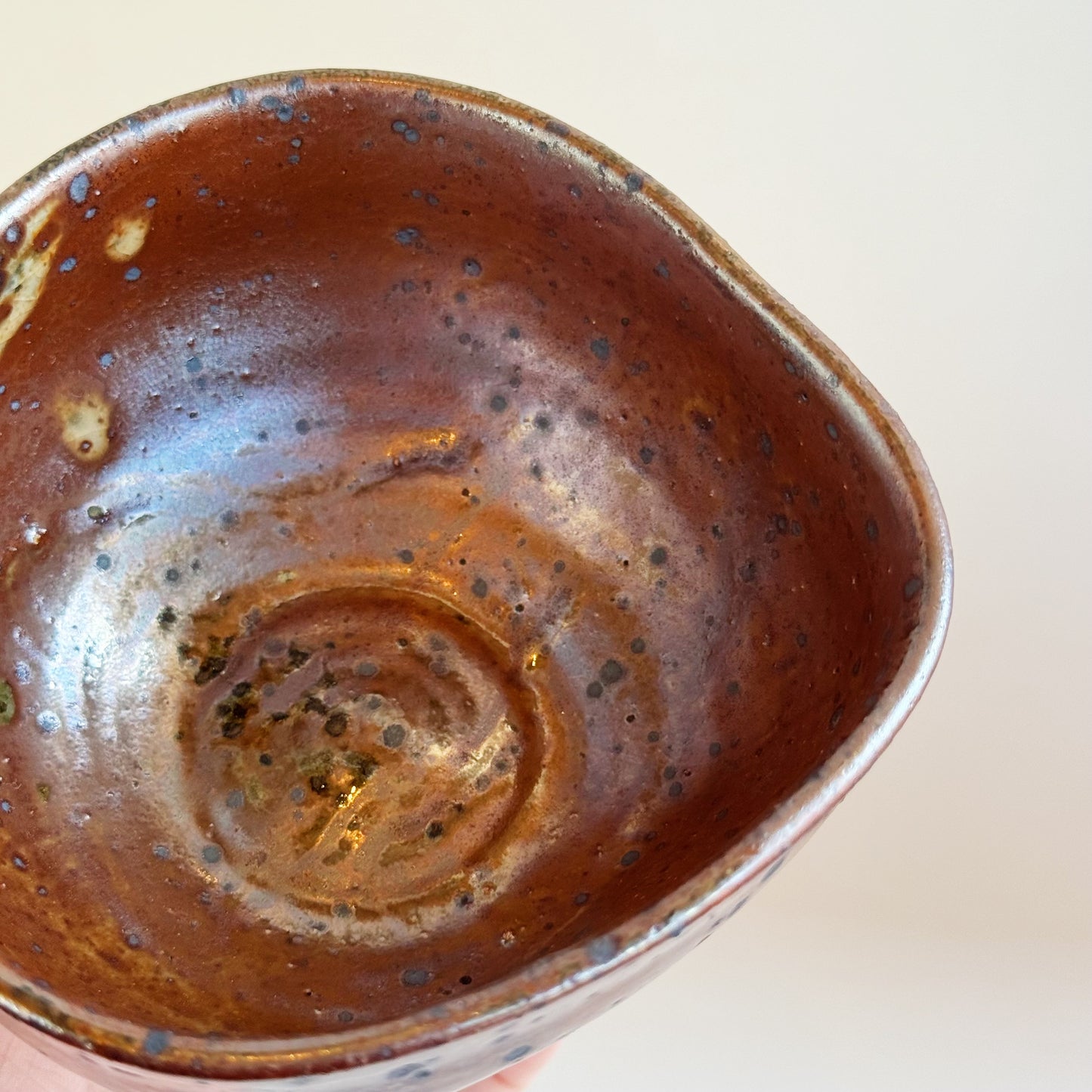 Asymmetrical Shino Bowl | Panther Pots by Joseph Clayton