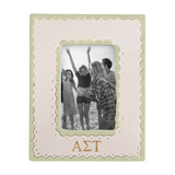 Alpha Sigma Tau Scallop Monogrammed Picture Frame