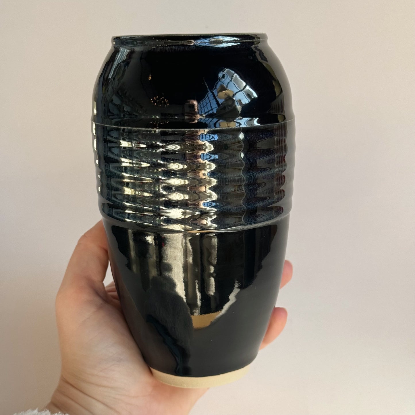 Black & Rutile Vase | Pottery by Mike