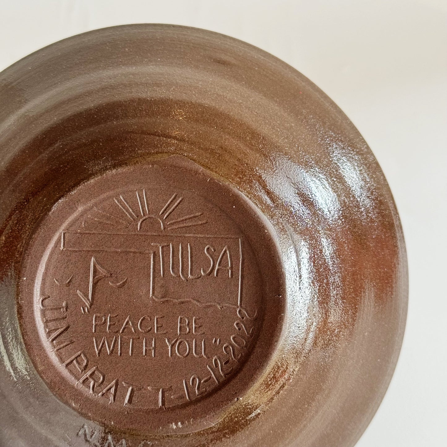 Chocolate Clay Sunflower Bowl | Jim Pratt - Tulsa Clay