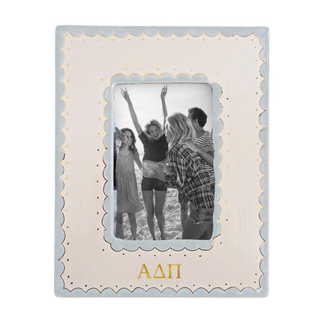 Alpha Delta Pi Scallop Monogrammed Picture Frame