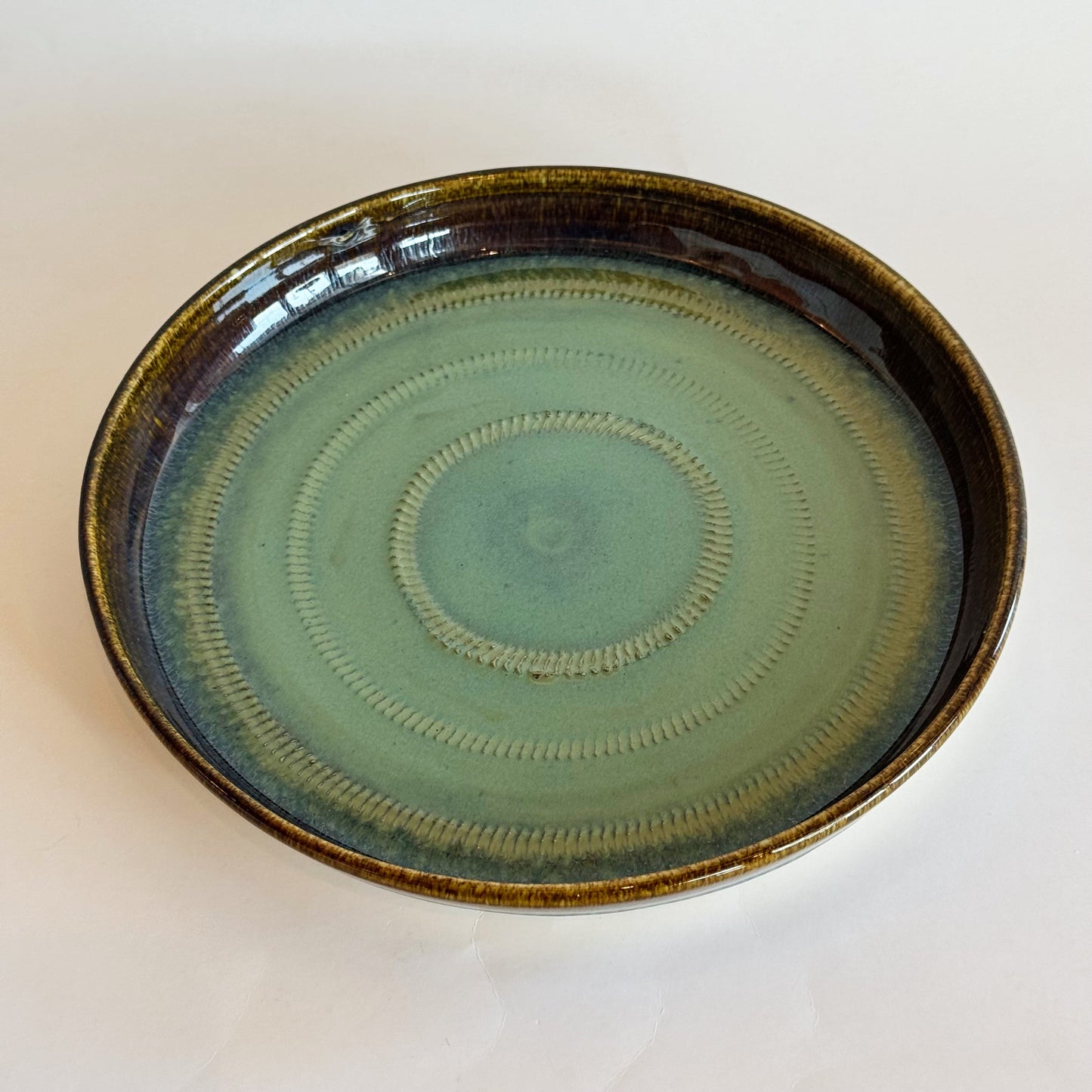 Large Green Plate | Pottery by Mike