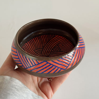 Chocolate Clay Santa Fe Bowl | Jim Pratt- Tulsa Clay