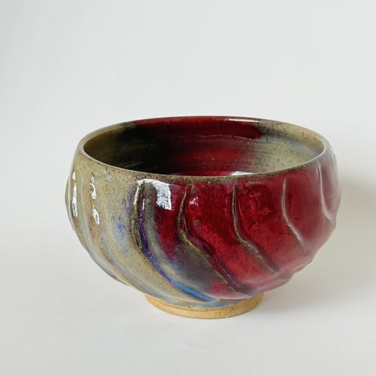 Red & Brown Bowl | Panther Pots by Ayden Krzmarzick