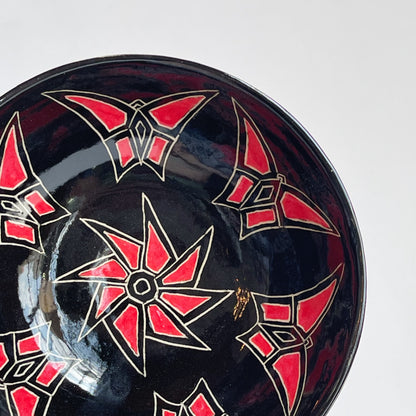 Red Geo Butterfly Bowl | Cindy Walker Davidson