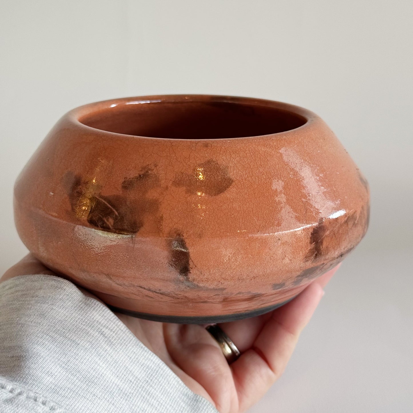 Terra Cotta Santa Fe Raku Bowl | Jim Pratt - Tulsa Clay