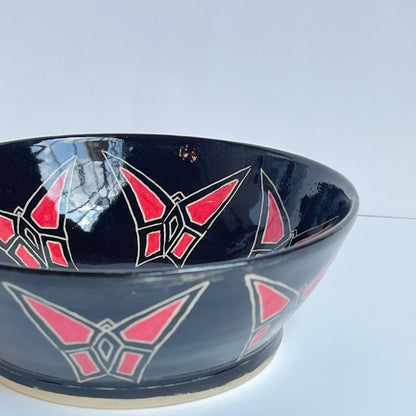 Red Geo Butterfly Bowl | Cindy Walker Davidson