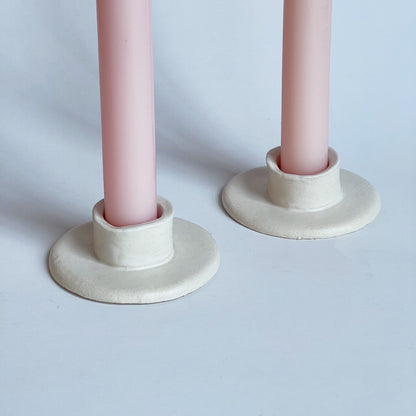 Matte White Candle Holder | Madeleine Schmidt