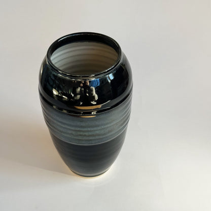 Black & Rutile Vase | Pottery by Mike