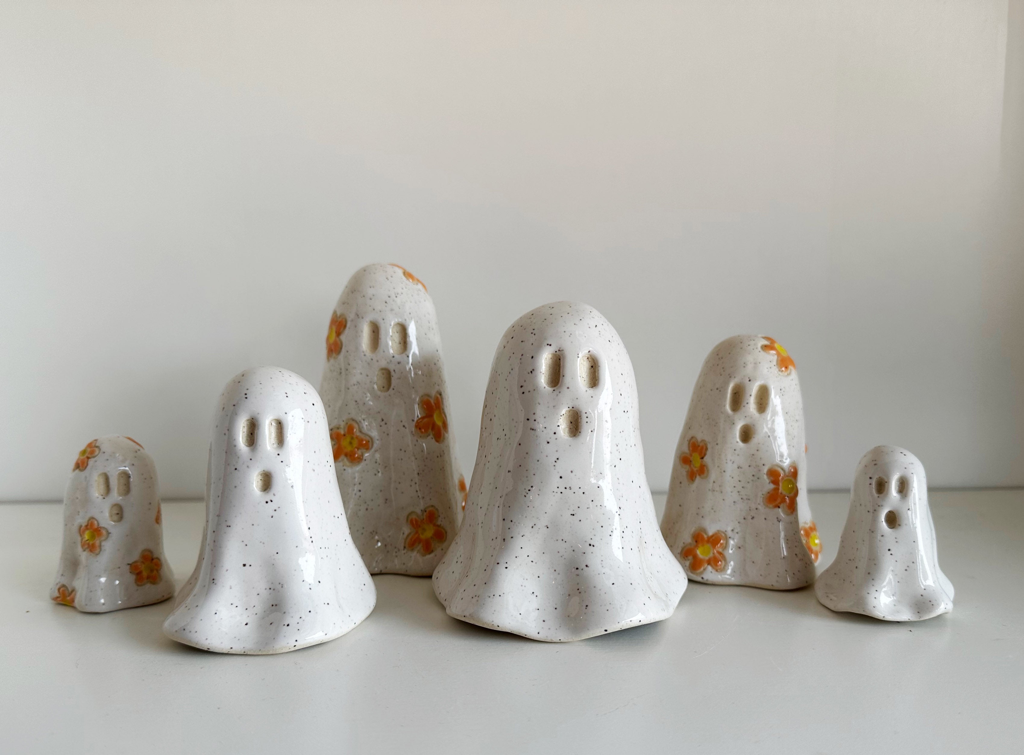 Floral Sheet Ghost Figures | KH Pottery – Ruby Clay Company