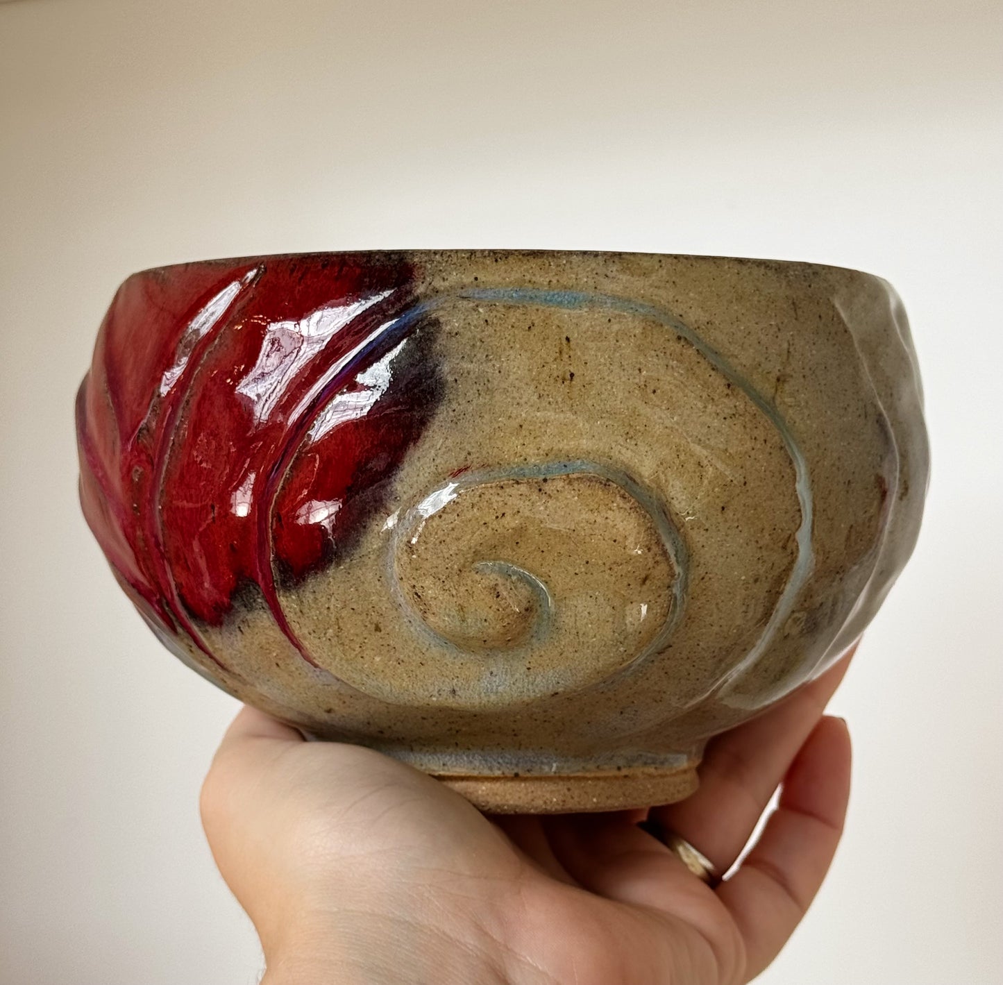 Red & Brown Bowl | Panther Pots by Ayden Krzmarzick