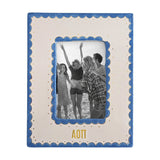 Alpha Omicron Pi Scallop Monogrammed Picture Frame