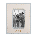 Alpha Sigma Tau Scallop Monogrammed Picture Frame