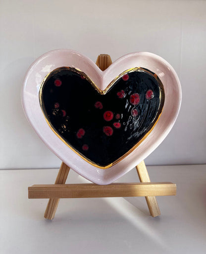 Medium Gilded Heart Dishes | Wholesale