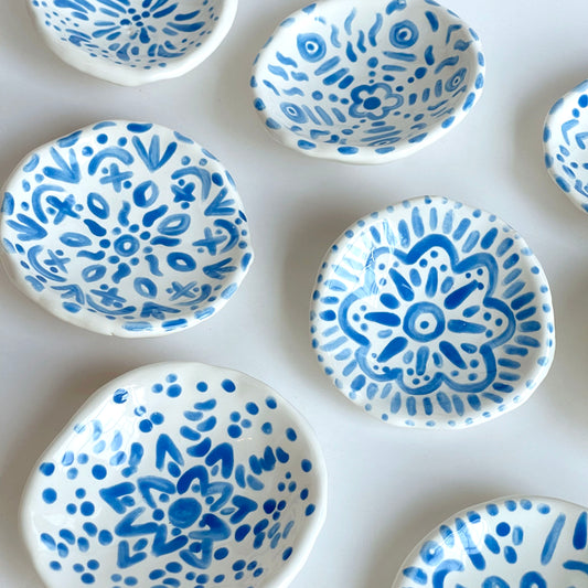 Tiny Blue Dishes