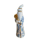 LIMITED! Hand Painted Chinoiserie Blue Santa with 22K Gold Accents