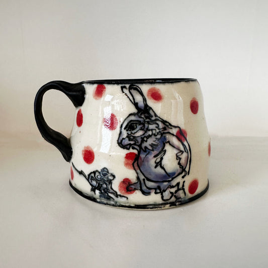 Bun & Mouse Magnolia Mug | Muddy Paws Pottery