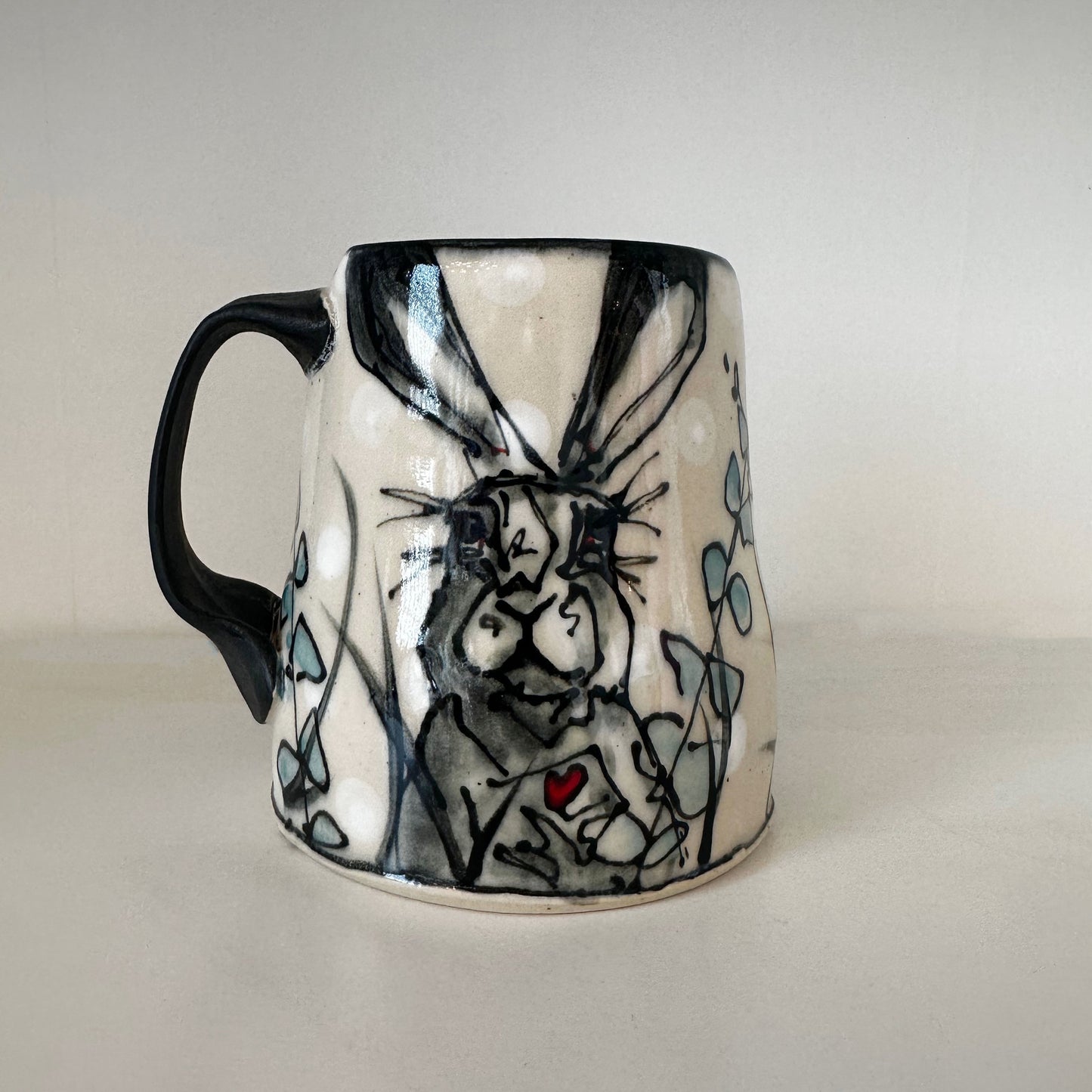 Bunny Pops Up Mug | Muddy Paws Pottery