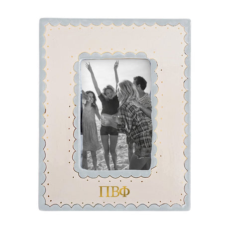 Pi Beta Phi Scallop Monogrammed Picture Frame