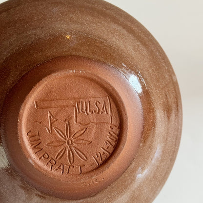 Terra Cotta Clay Sunflower Bowl | Jim Pratt- Tulsa Clay